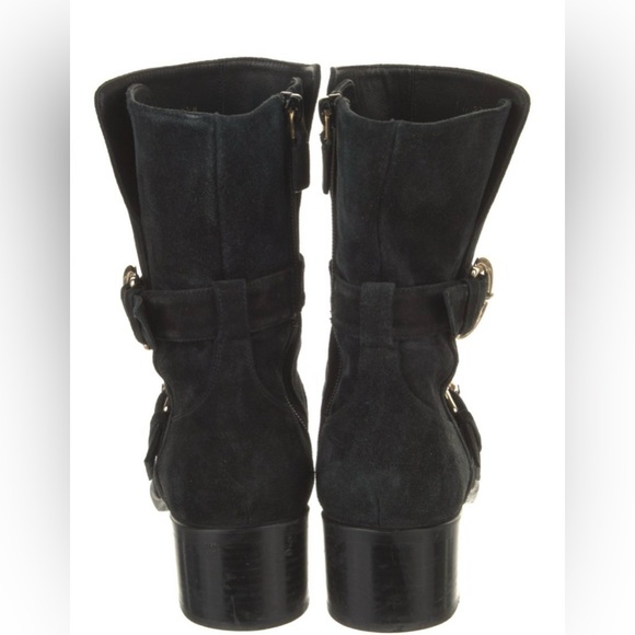 Britain Suede Stack-Heel Booties Ankle boots Stuart Weitzman - Picture 6 of 6